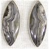 Image 3 : 2 Pairs of Sterling & Lace Agate Earrings