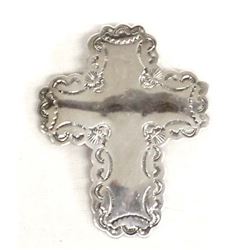 J. Slifka Sterling Silver Cross Pin Pendant