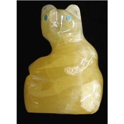 Zuni Carved Honey Onyx Bear Fetish by Randy Lucio