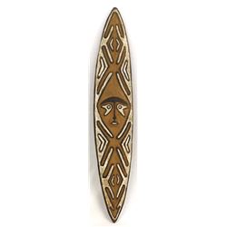 Papua New Guinea Hand Carved Painted Wood Bioma Figure Gope Board