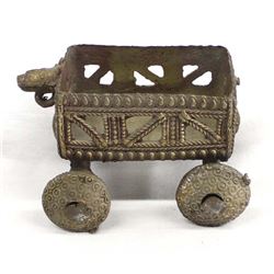 Vintage East India Dhokra Brass Wagon Folk Art