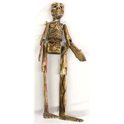Mexican Carved Wood Day of the Dead Skeleton