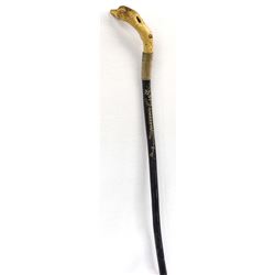 Vintage Carved Wood ''Wolf's Head'' Cane