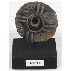 Prehistoric Toltec Pottery Spindle Whorl