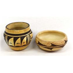 2 Historic Native American Hopi Pottery Bowls