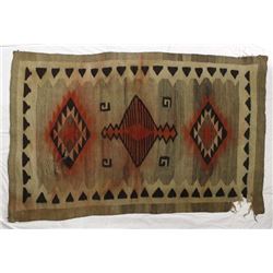 Early 1900s Navajo Wool Textile Rug