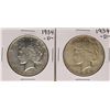 Image 1 : Lot of (2) 1934-D $1 Peace Silver Dollar Coins