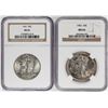 Image 1 : Lot of 1941-1942 Walking Liberty Half Dollar Coins NGC MS65