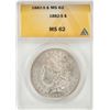 Image 1 : 1882-S $1 Morgan Silver Dollar Coin ANACS MS62
