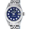 Image 1 : Rolex Ladies Stainless Steel Blue Diamond Quickset Datejust Wristwatch