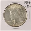 Image 1 : 1934-D $1 Peace Silver Dollar Coin