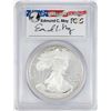 Image 1 : 2005-W $1 Proof American Silver Eagle Coin PCGS PR69DCAM Edmund Moy Signature