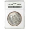 Image 1 : 1922-D $1 Peace Silver Dollar Coin ANACS MS62