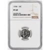 Image 1 : 1958 Proof Roosevelt Dime Coin NGC PF69