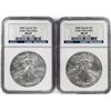 Image 1 : Lot of (2) 2009 $1 American Silver Eagle Coins NGC MS69 Early Releases