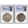 Image 1 : Lot of (2) 1982Mo Mexico Libertad Onza Silver Coins NGC MS65