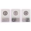 Image 2 : 1957, 1960 & 1961 Proof Franklin Half Dollar Coins NGC PF67 -  Cracked Slabs