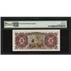 Image 2 : 1968 Banco Nacional Ultramarino Macau 5 Patacas Note PMG Gem Uncirculated 65EPQ