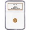Image 1 : 1853 Type 1 $1 Liberty Head Gold Dollar Coin NGC MS62