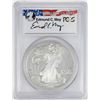 Image 1 : 2001-W $1 Proof American Silver Eagle Coin PCGS PR69DCAM Edmund Moy Signature
