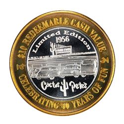 .999 Silver Cactus Petes Resort Casino Jackpot, NV $10 Gaming Token Limited Edition