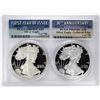 Image 1 : 1986-S & 2016-W $1 Proof American Silver Eagle Coin Set PCGS PR69DCAM
