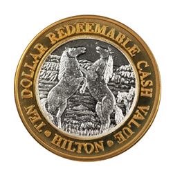 .999 Fine Silver Hilton Reno, Nevada $10 Limited Edition Gaming Token