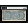 Image 2 : 1864 $10 Confederate States of America Note T-68 PMG Uncirculated 63