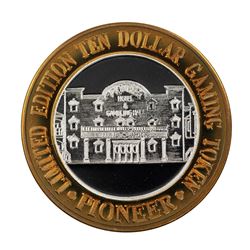 .999 Silver Pioneer Hotel & Gambling Hall $10 Casino Limited Edition Gaming Token