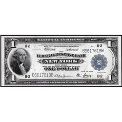 1918 $1 Federal Reserve Bank Note New York