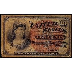 1863 Ten Cent 4th Issue Fractional Currency Note
