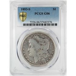 1893-S $1 Morgan Silver Dollar Coin PCGS G06