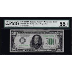 1934A $500 Federal Reserve Note Fr.2202-B PMG About Uncirculated 55EPQ