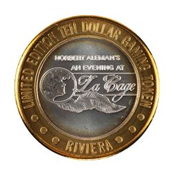 .999 Silver Riviera Hotel & Casino Las Vegas $10 Casino Limited Edition Gaming Token
