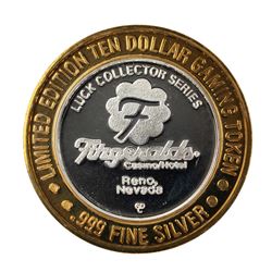 .999 Silver Fitzgeralds Casino & Hotel Reno, Nevada $10 Limited Edition Gaming Token