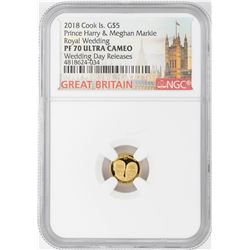 2018 $5 Cook Island Royal Wedding Gold Coin NGC PF70 Ultra Cameo