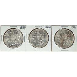 Lot of 1885-1887 $1 Morgan Silver Dollar Coins
