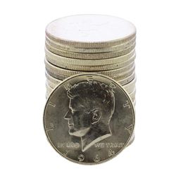 Roll of (20) Brilliant Uncirculated 1964-D Kennedy Half Dollar Coins