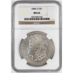 1884-O $1 Morgan Silver Dollar Coin NGC MS62