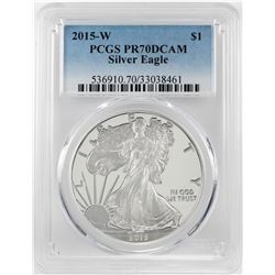 2015-W $1 Proof American Silver Eagle Coin PCGS PR70DCAM