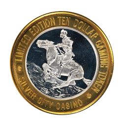 .999 Silver Silver City Las Vegas, Nevada $10 Limited Edition Gaming Token