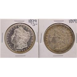 Lot of 1879-S & 1879 $1 Morgan Silver Dollar Coins