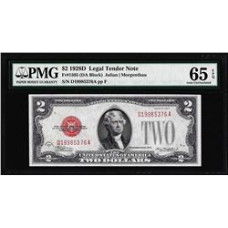 1928D $2 Legal Tender Note Fr.1505 PMG Gem Uncirculated 65EPQ
