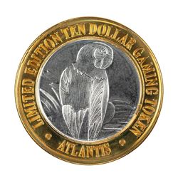 .999 Fine Silver Atlantis Casino & Resort Reno, NV $10 Limited Edition Gaming Token