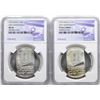 Image 1 : Lot of (2) 1973 Israel 10 Lirot Silver Coins NGC PF65 Ultra Cameo & MS65