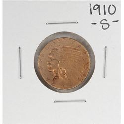 1910-S $5 Indian Head Half Eagle Gold Coin