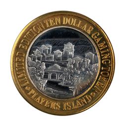 .999 Fine Silver Players Island Casino $10 Casino Limited Edition Gaming Token