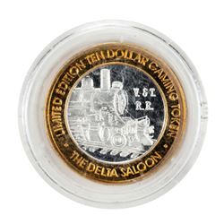.999 Silver The Delta Saloon Virginia City, NV $10 Casino Limited Edition Gaming Token