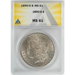 1890-S $1 Morgan Silver Dollar Coin ANACS MS61