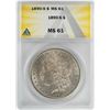 Image 1 : 1890-S $1 Morgan Silver Dollar Coin ANACS MS61